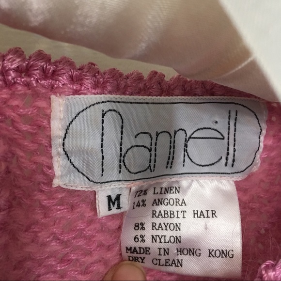 Vintage rhinestone angora sweater - Picture 6 of 6